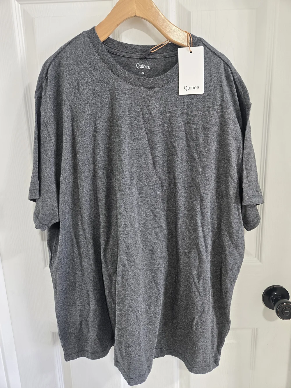 Quince Women's Charcoal Gray Lounge Shorts And Shirt Set XL NWT